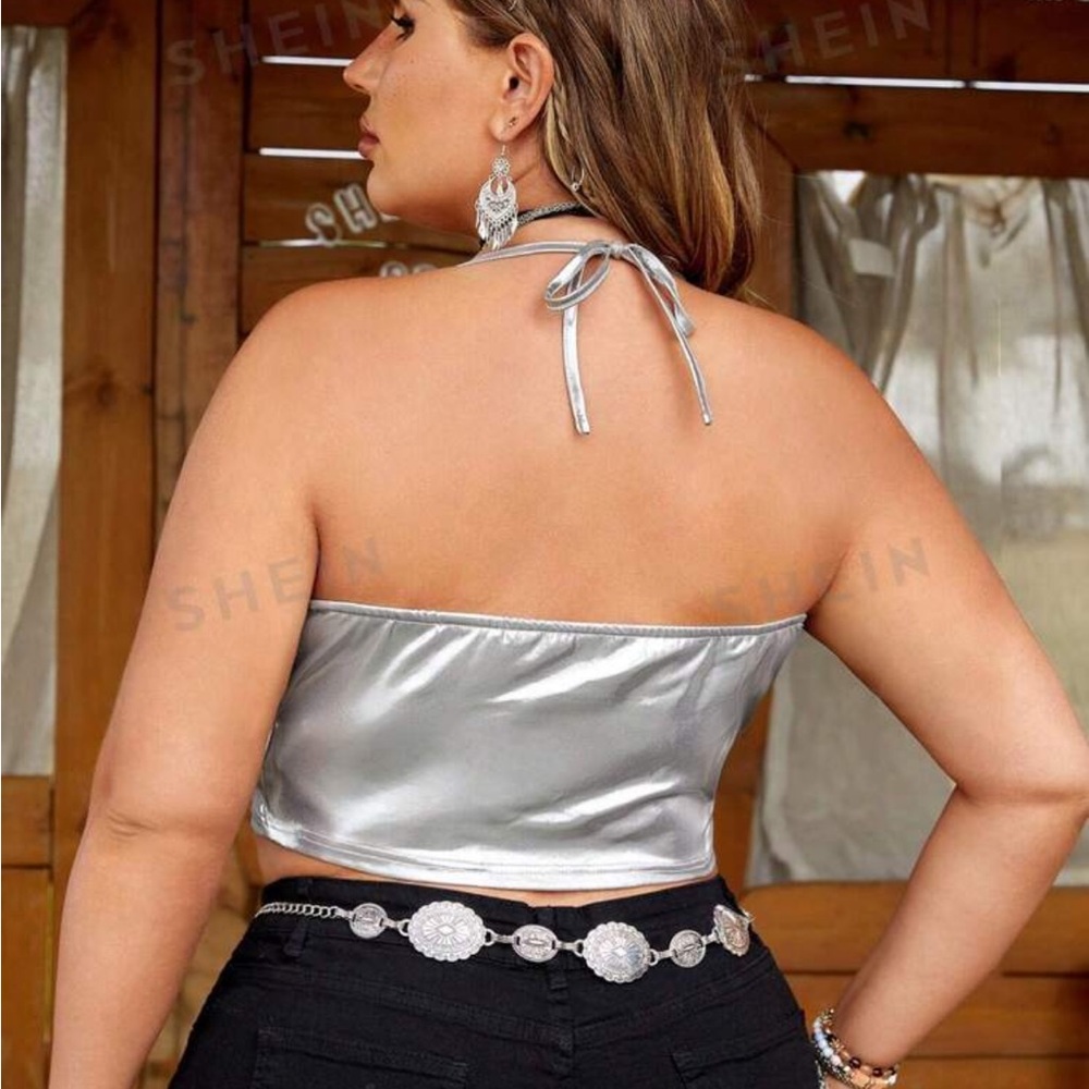 Metallic Halter Top - Picture 2 of 2